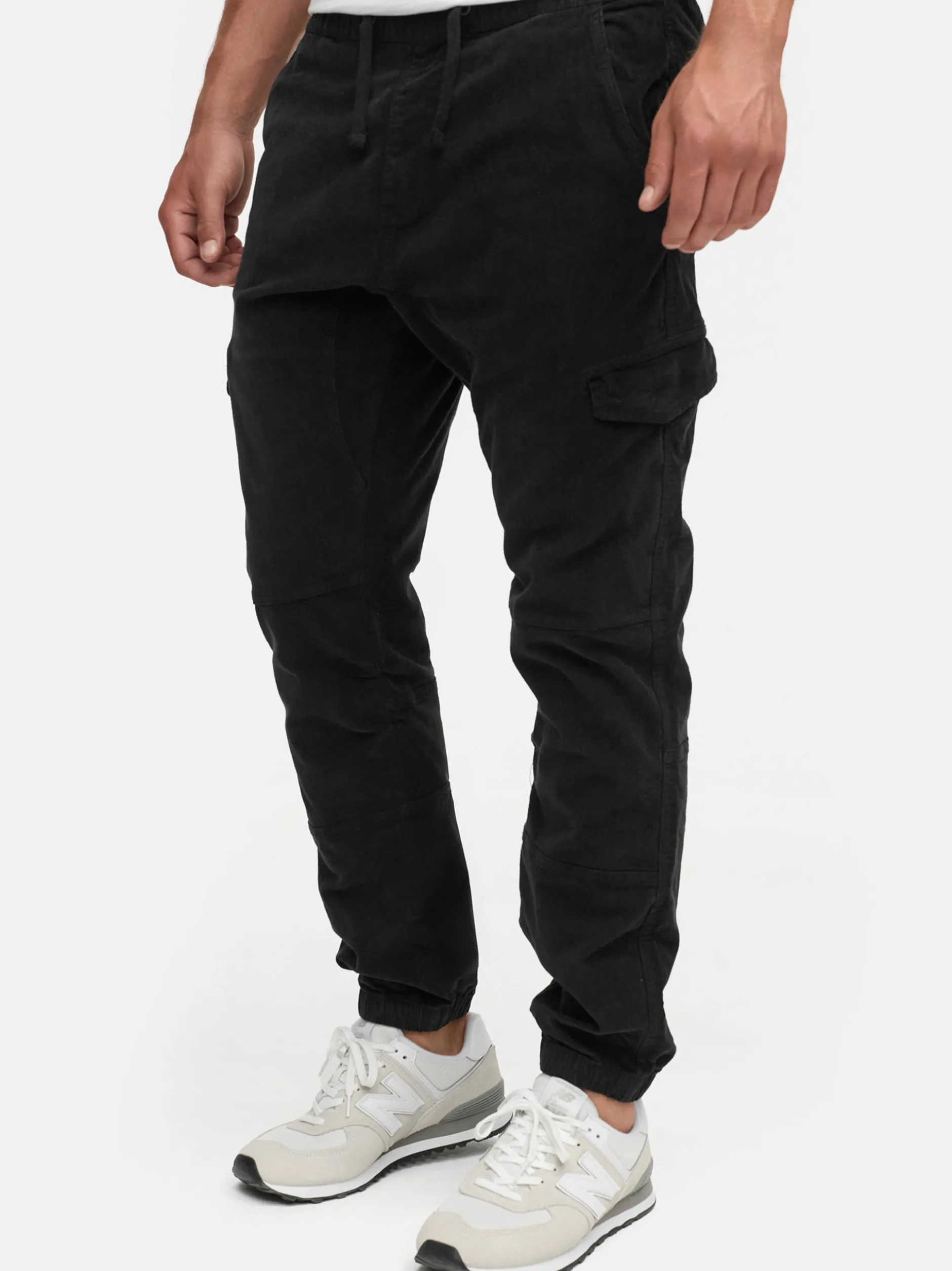 Indicode Herren Cargohose - Walker in schwarz