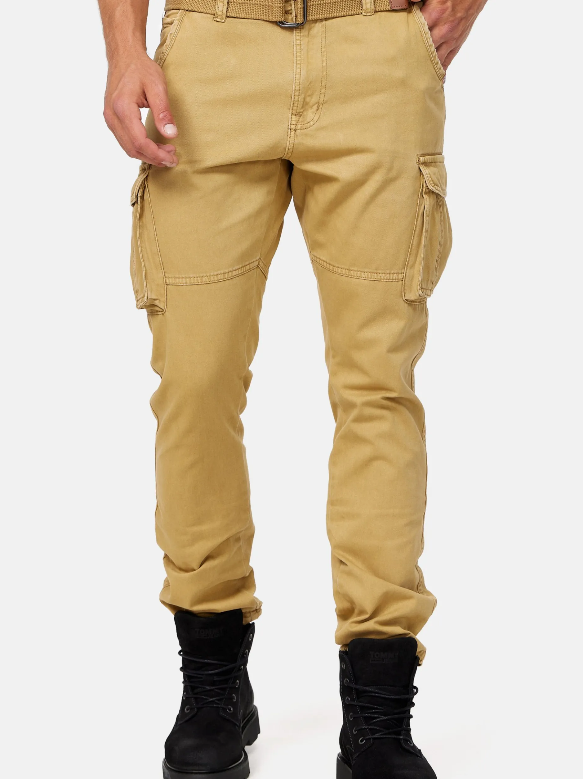Indicode Herren Cargohose - William in camel