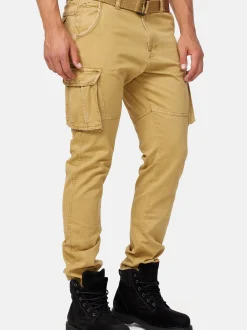 Indicode Herren Cargohose - William in camel