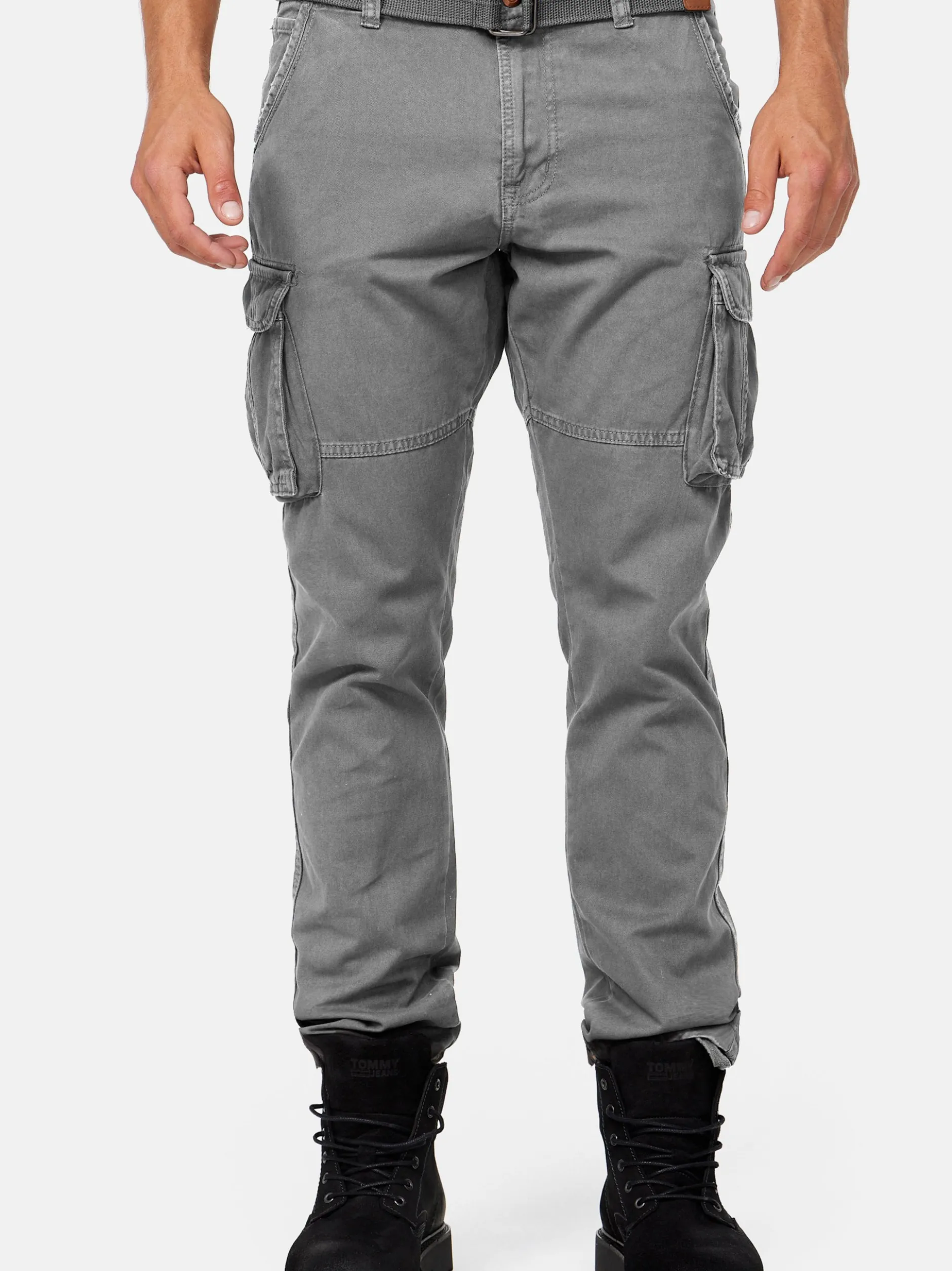 Indicode Herren Cargohose - William in grau