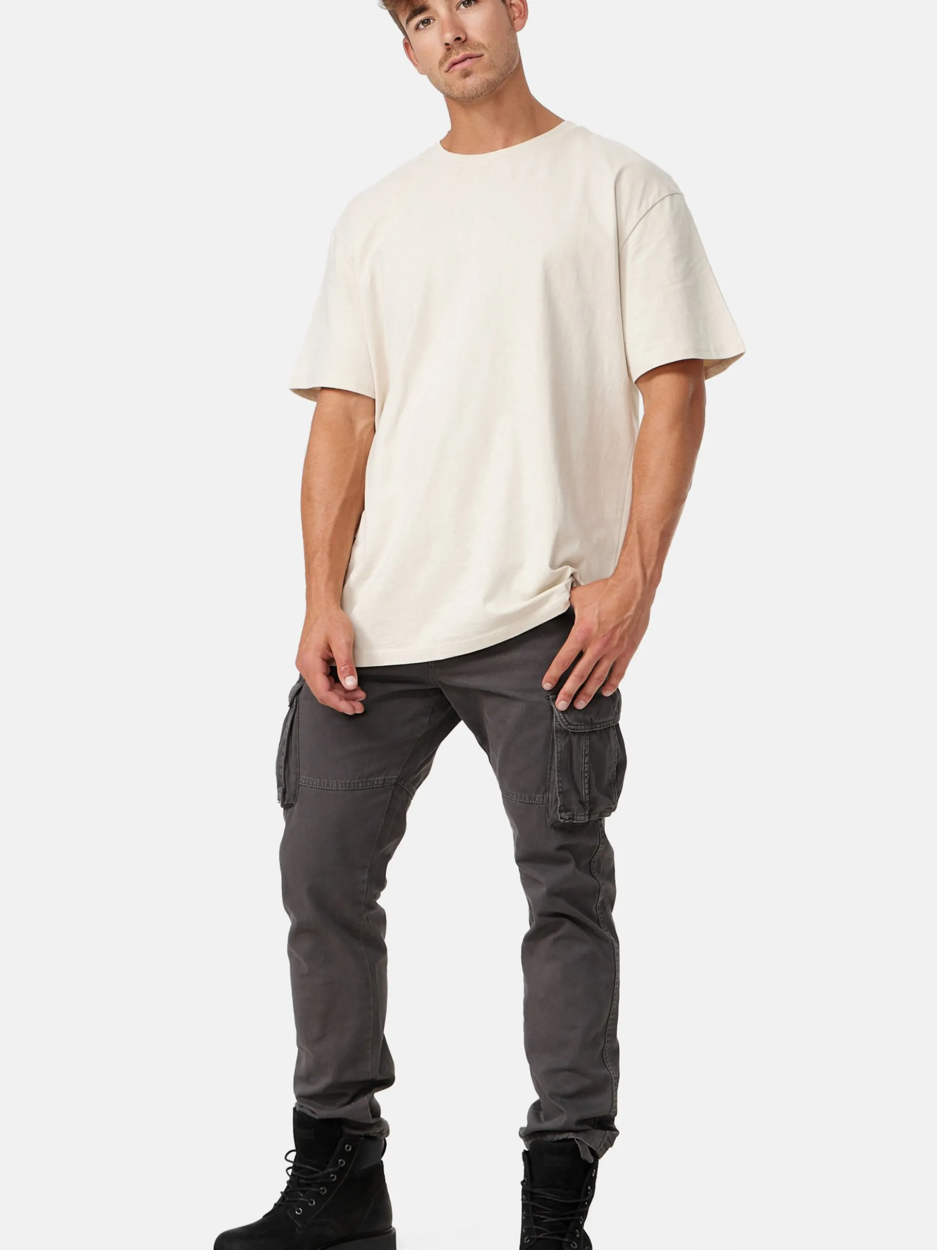 Indicode Herren Cargohose - William in grau