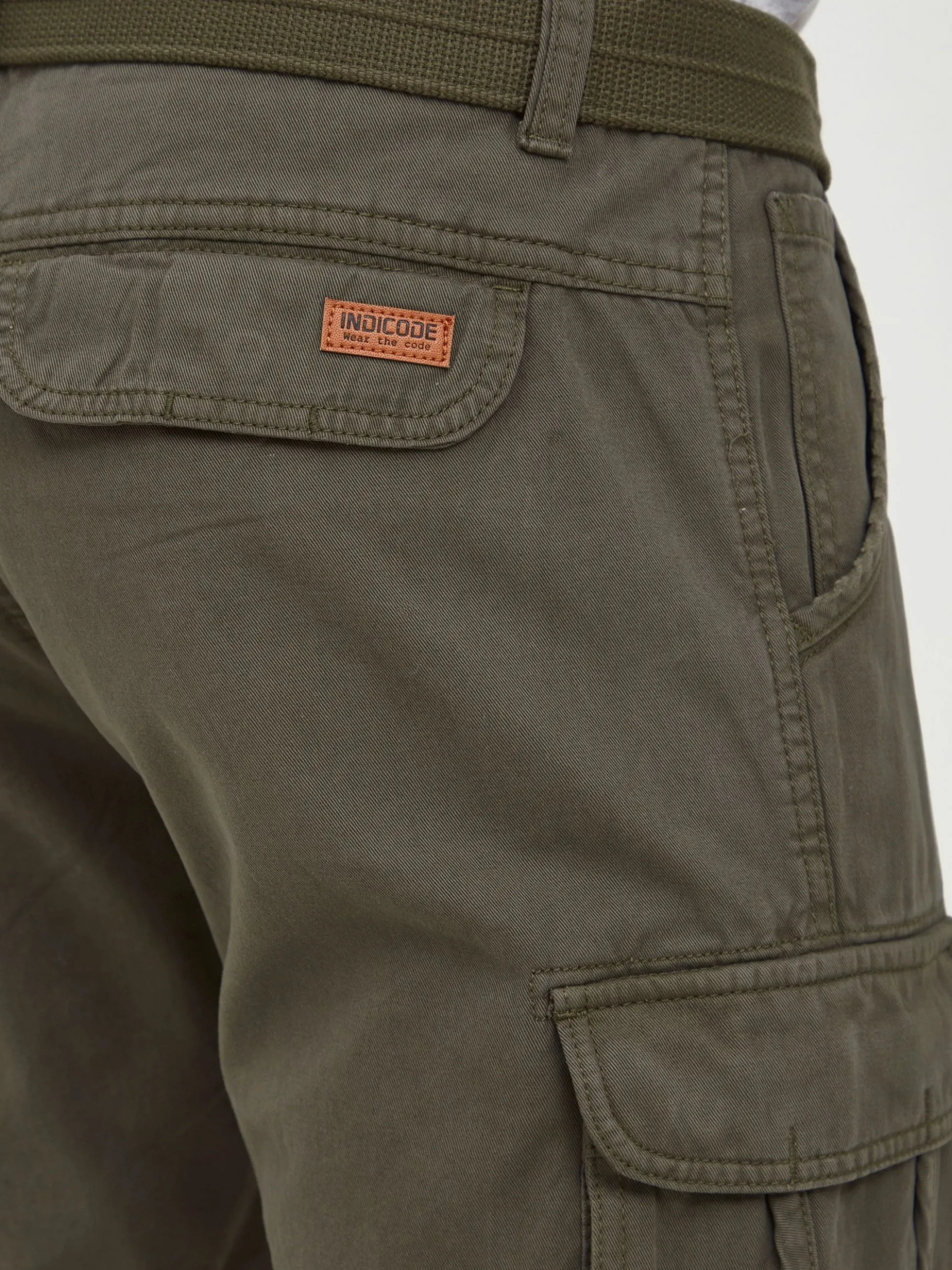 Indicode Herren Cargoshorts - IDCosta in grün
