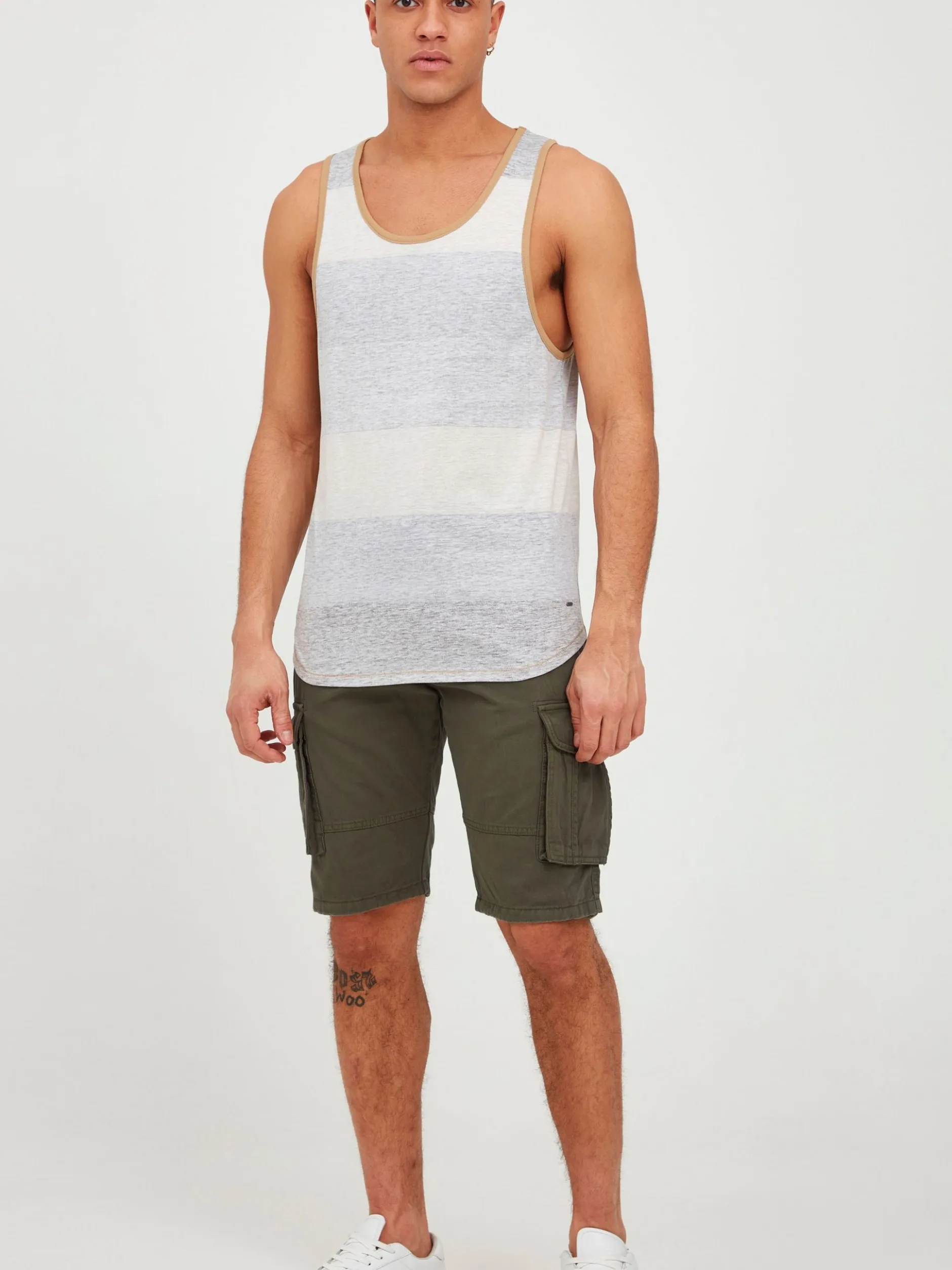 Indicode Herren Cargoshorts - IDCosta in grün