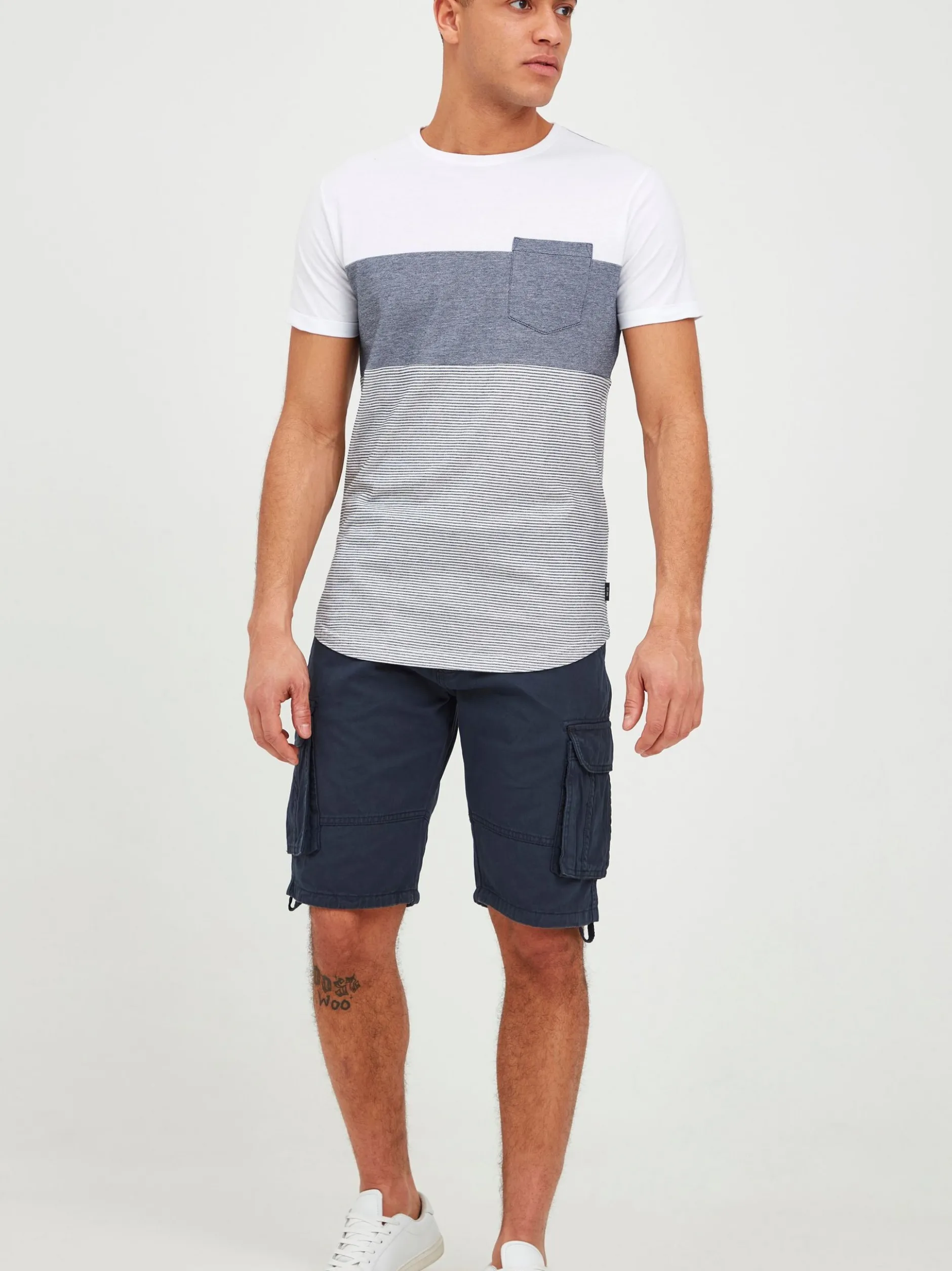 Indicode Herren Cargoshorts - IDCosta in marine