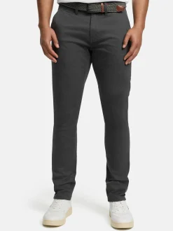 Indicode Herren Chinohose - Eary in anthrazit grau