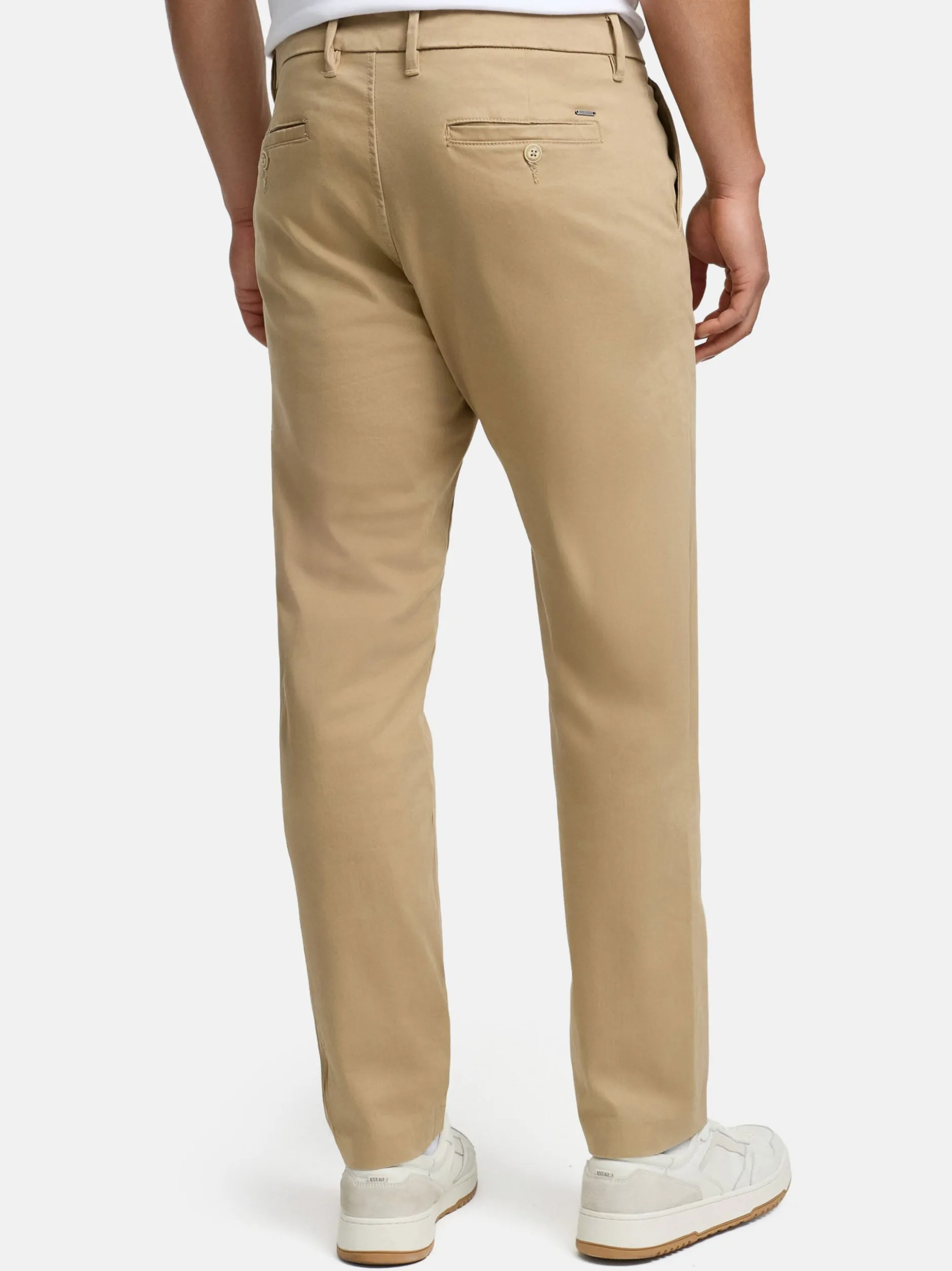 Indicode Herren Chinohose - Ignazo in beige sand