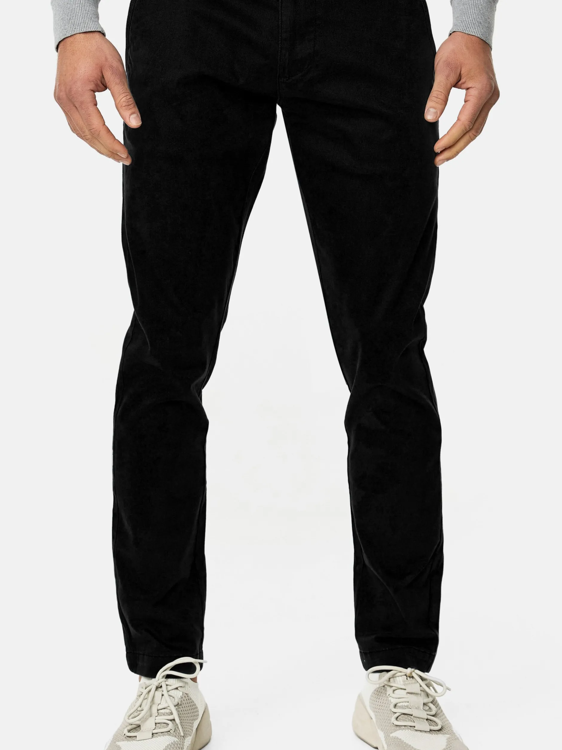 Indicode Herren Chinohose - INKellen in schwarz