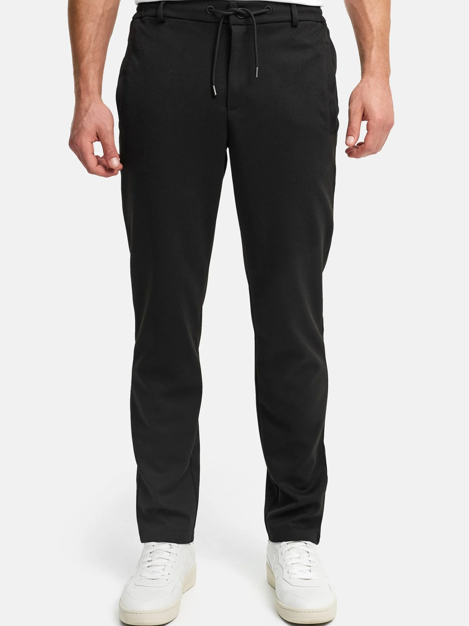 Indicode Herren Chinohose - INNezzo String Pant in schwarz