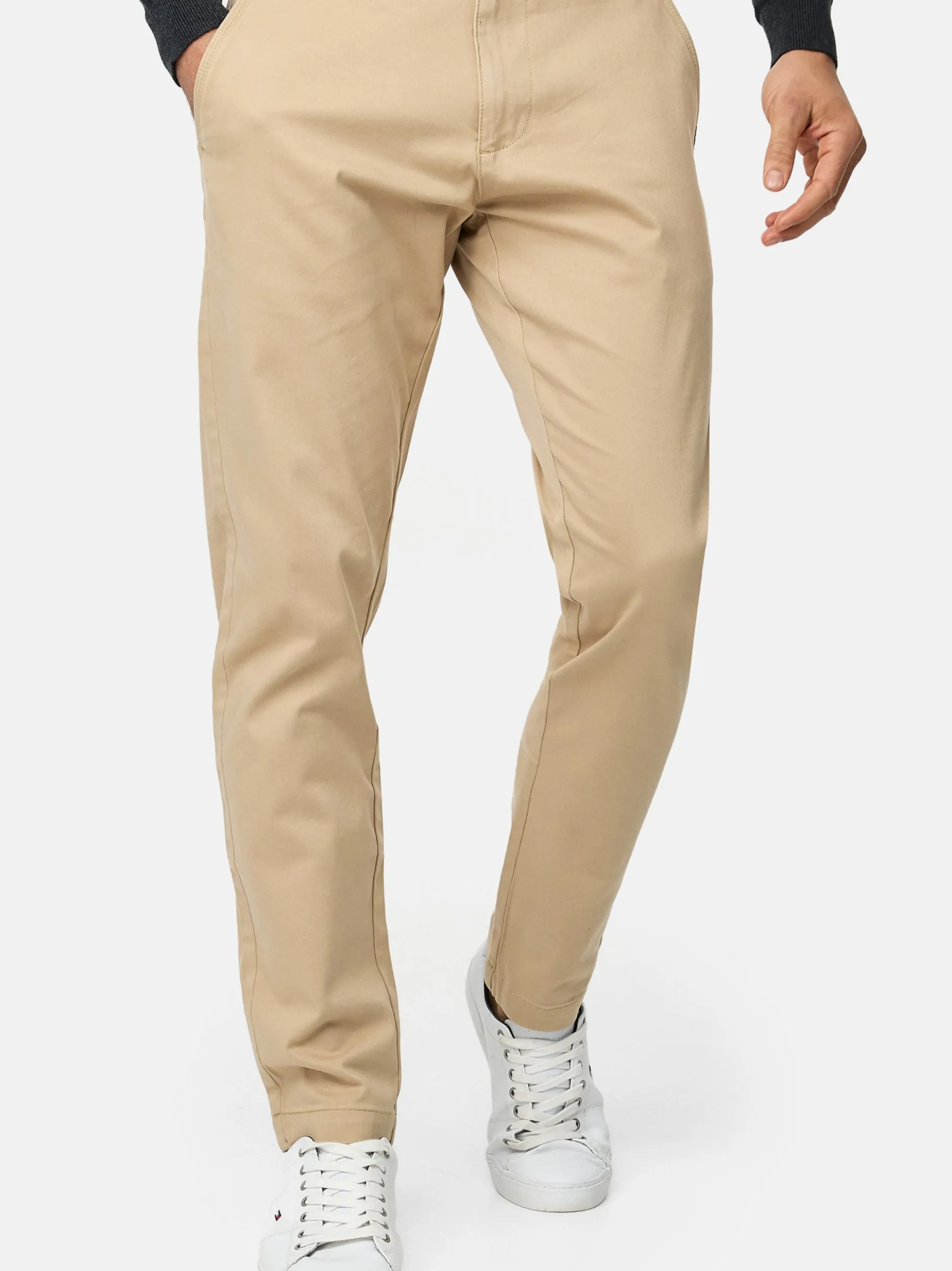 Indicode Herren Chinohose - INKellen in beige sand