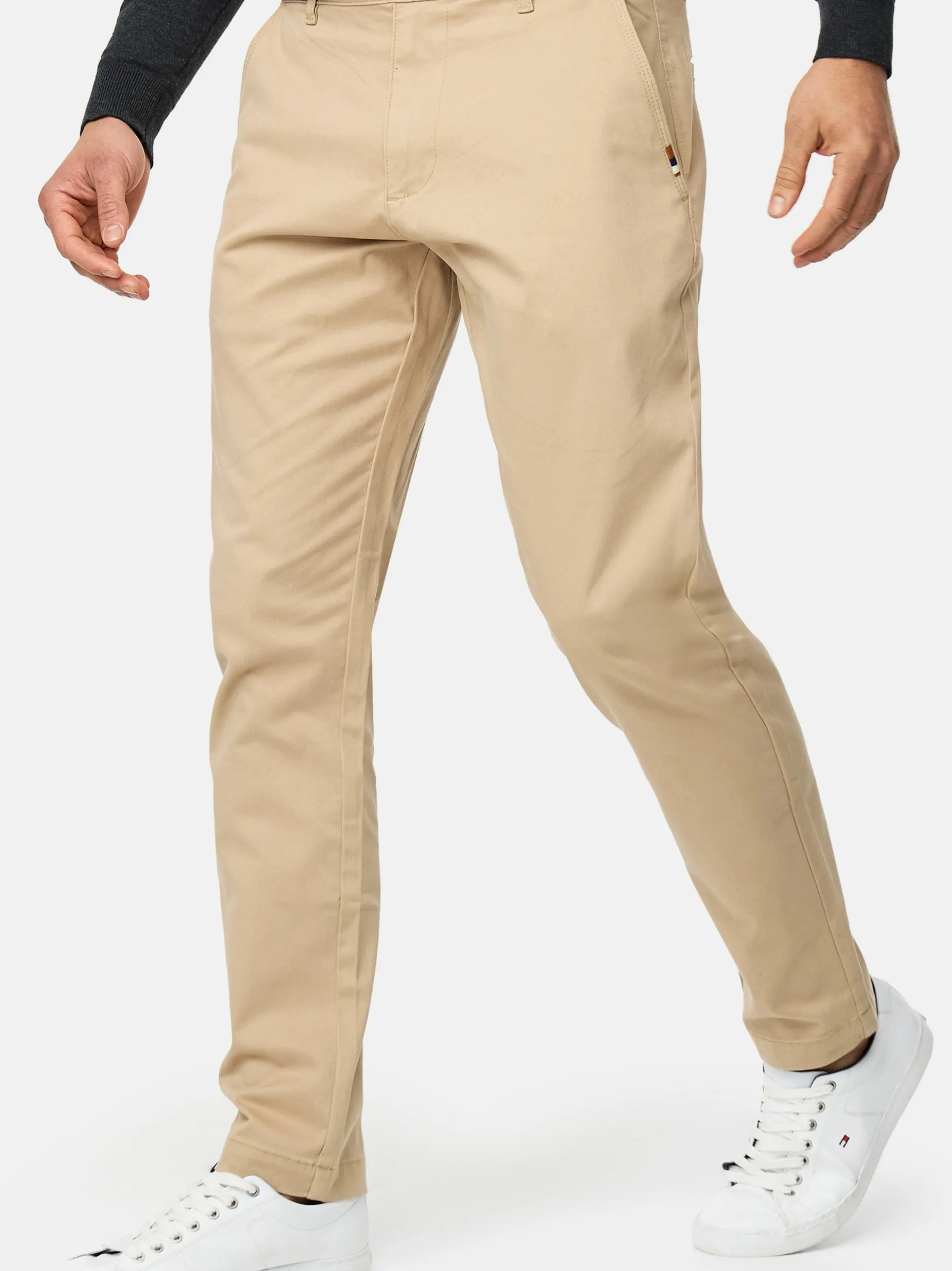 Indicode Herren Chinohose - INKellen in beige sand