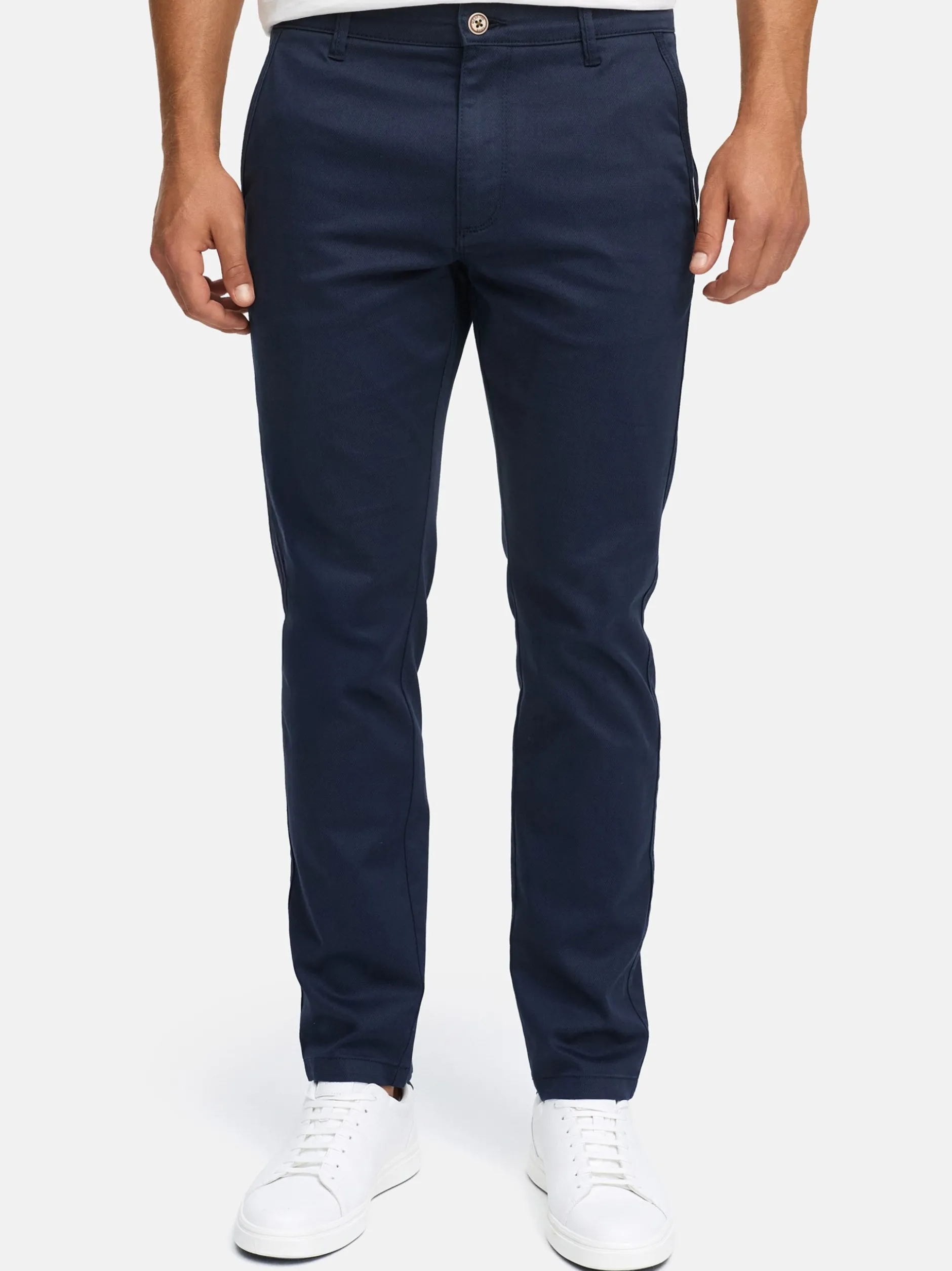 Indicode Herren Chinohose - INDanina in blau marine