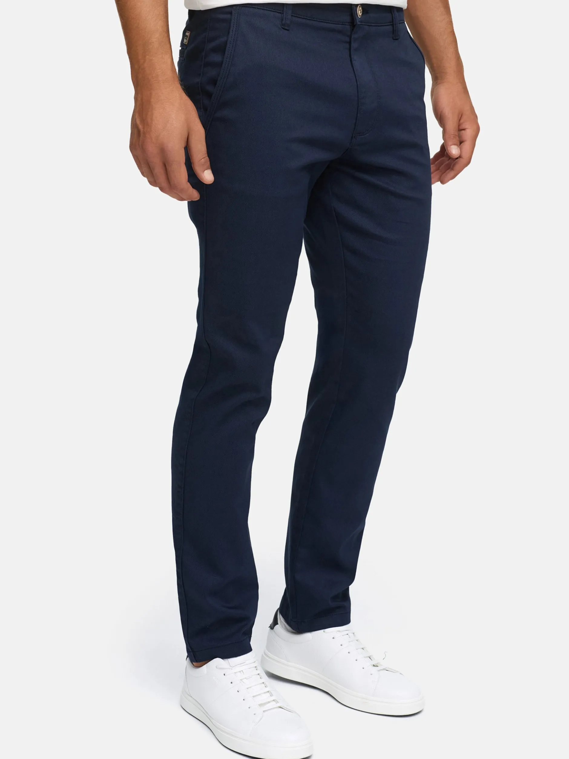 Indicode Herren Chinohose - INDanina in blau marine