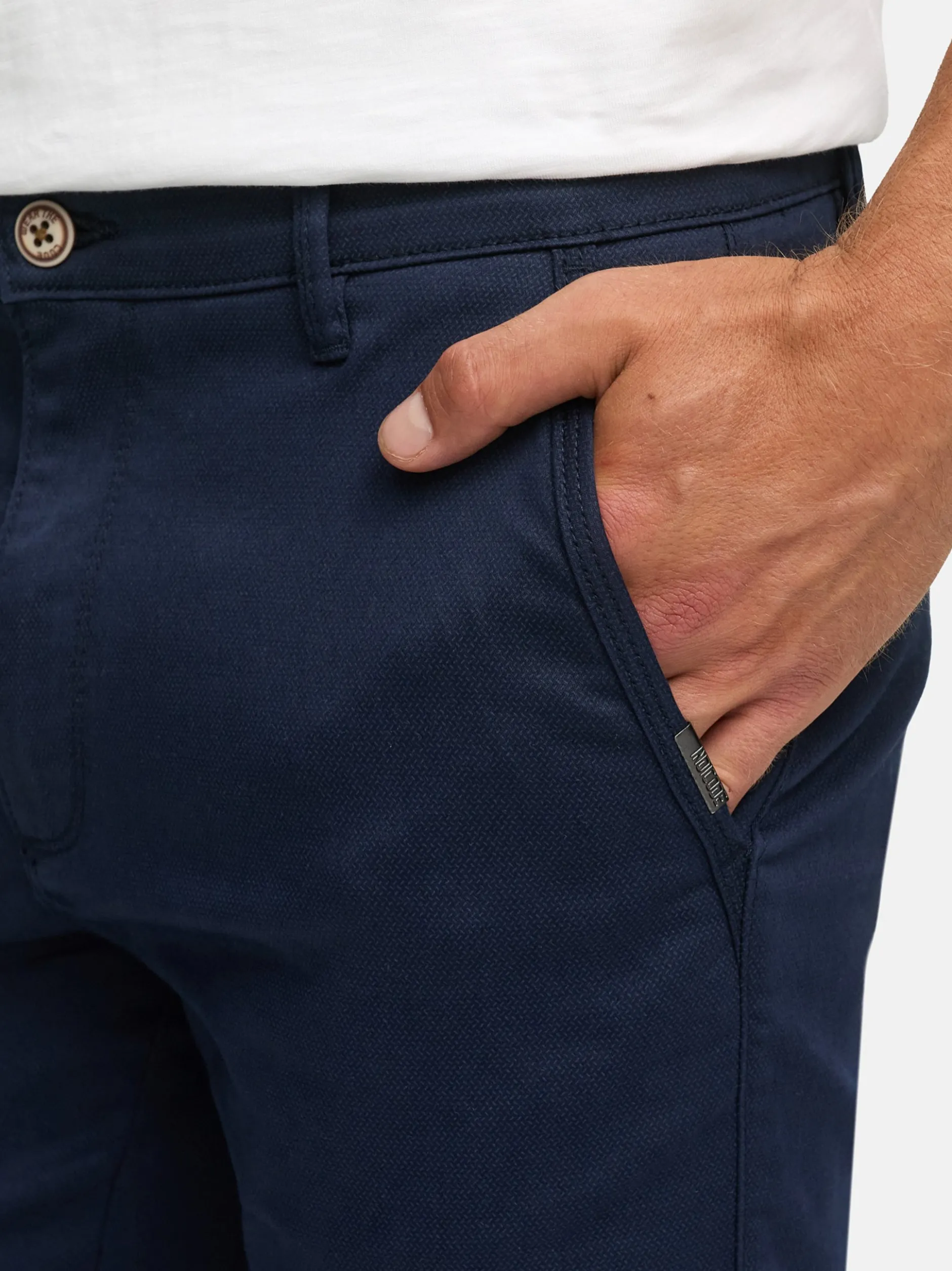 Indicode Herren Chinohose - INDanina in blau marine