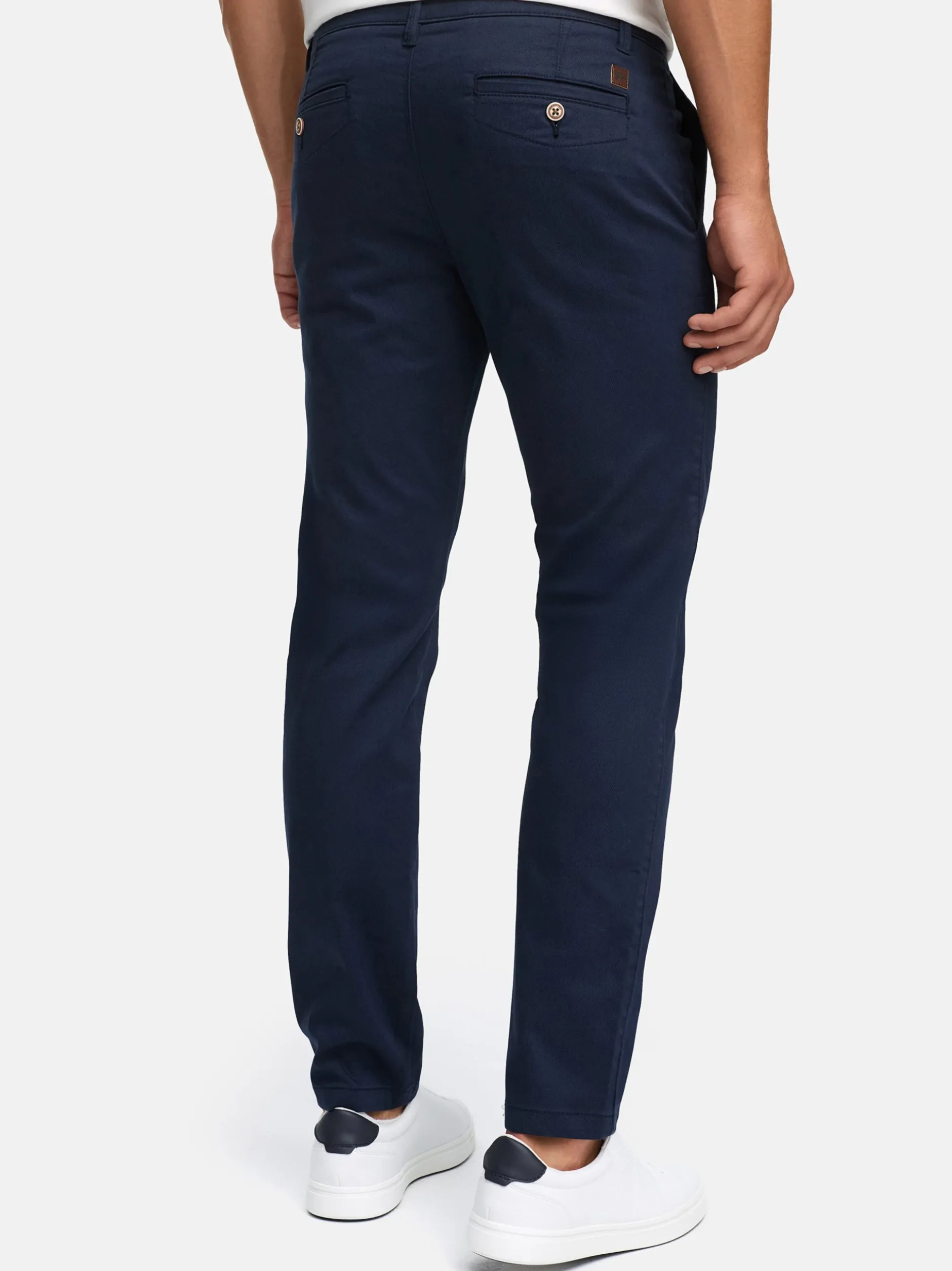 Indicode Herren Chinohose - INDanina in blau marine