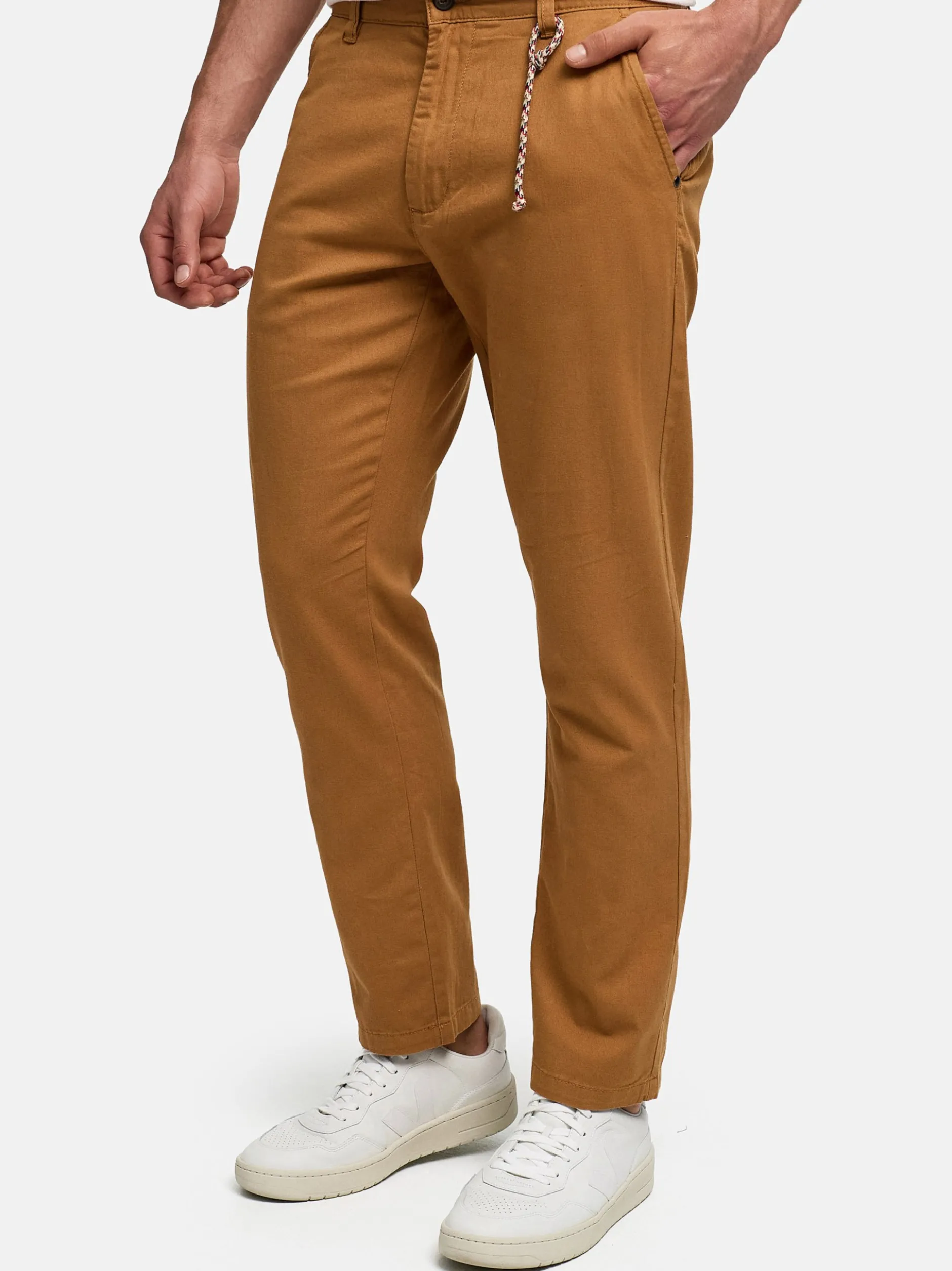 Indicode Herren Chinohose - INMelio Chino in camel