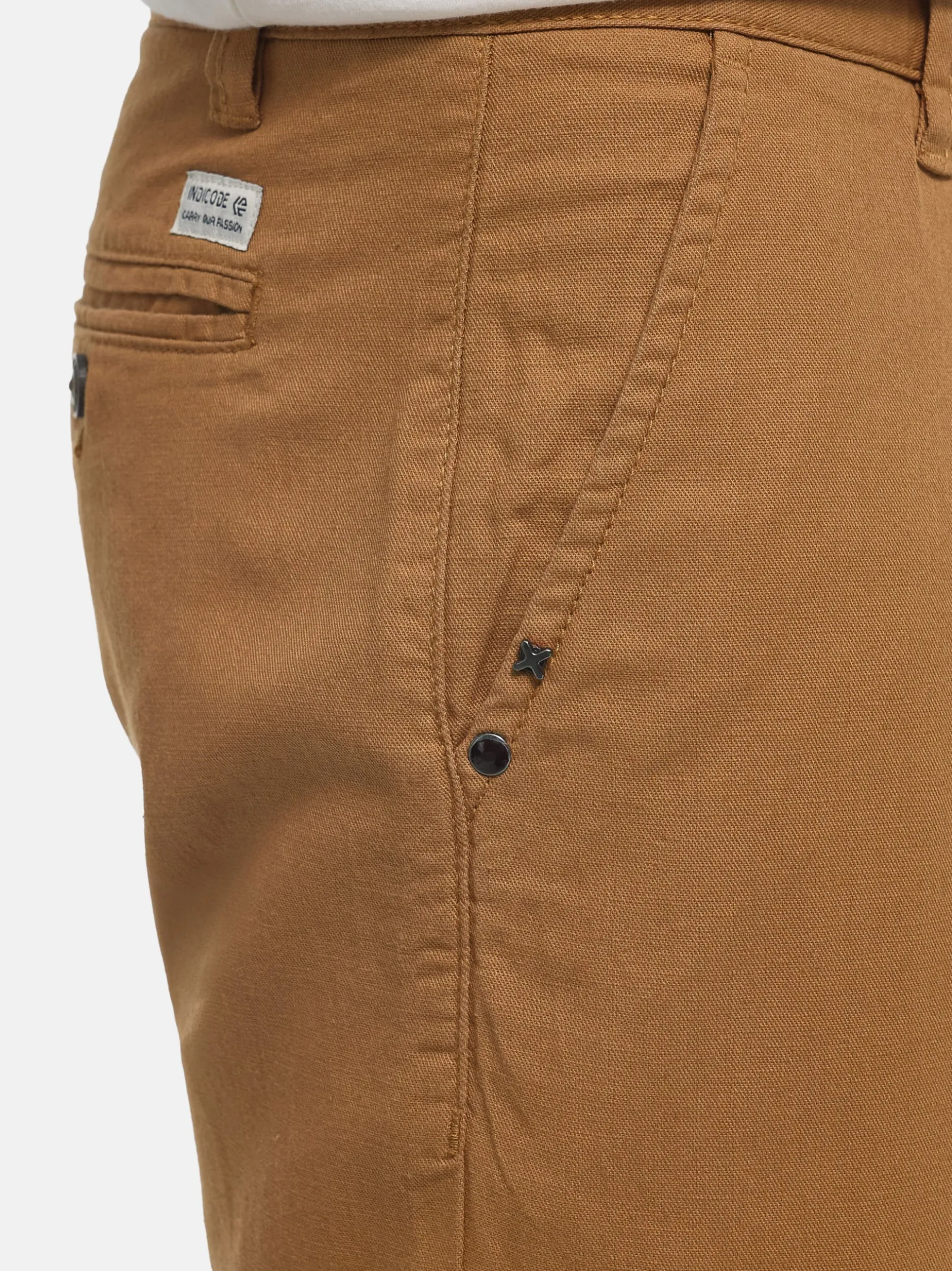 Indicode Herren Chinohose - INMelio Chino in camel