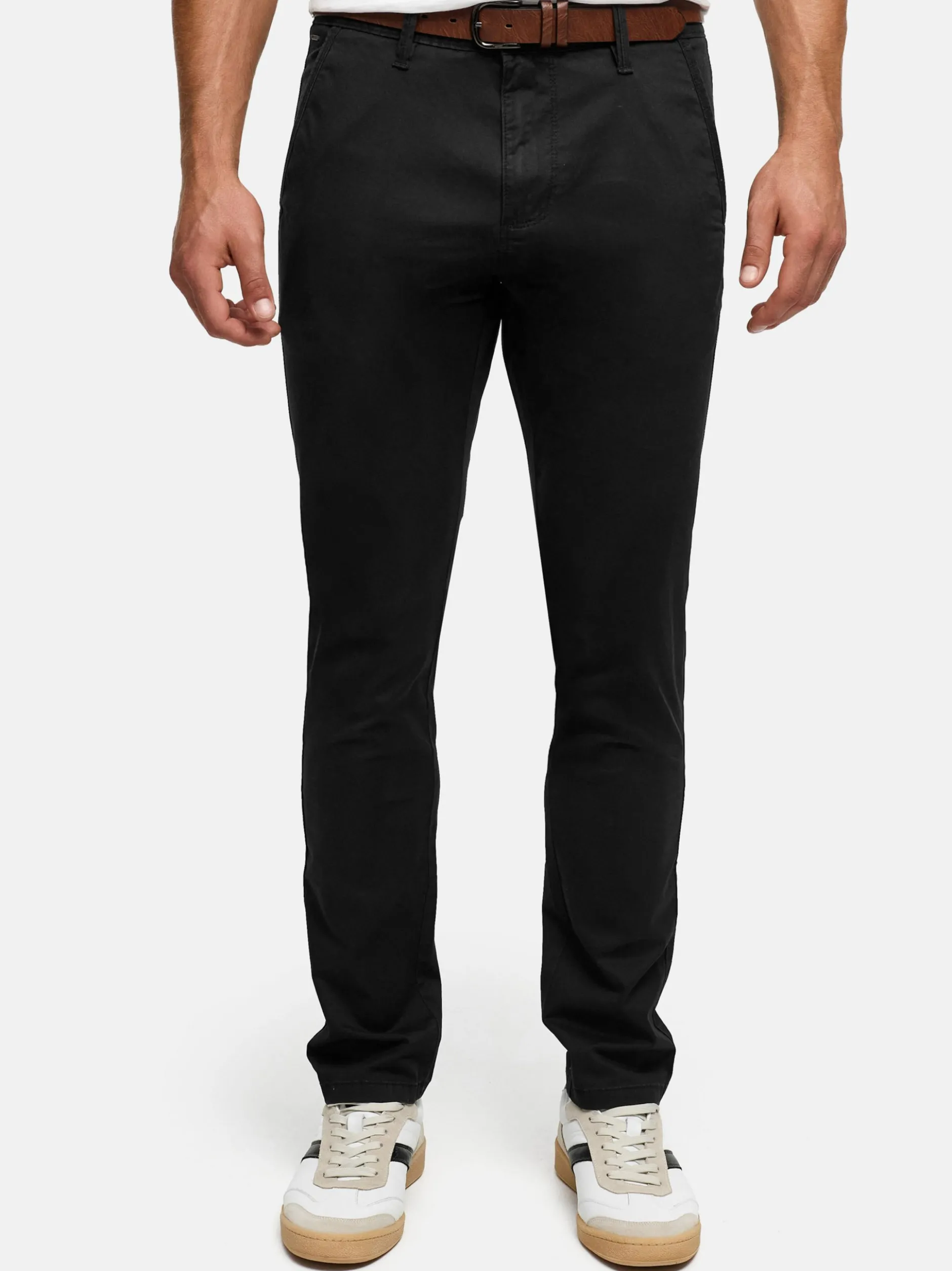 Indicode Herren Chinohose - INPilli in schwarz