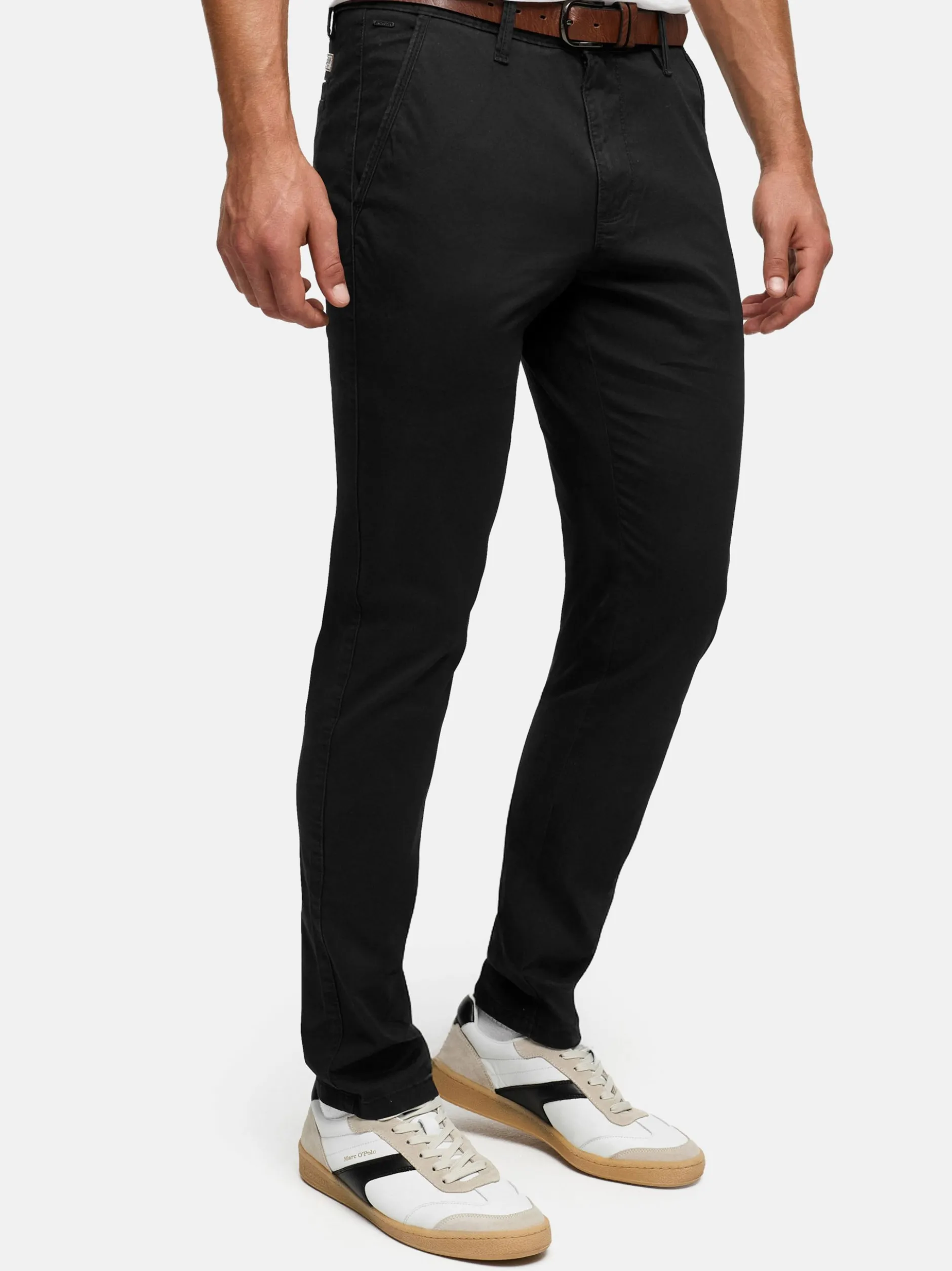 Indicode Herren Chinohose - INPilli in schwarz