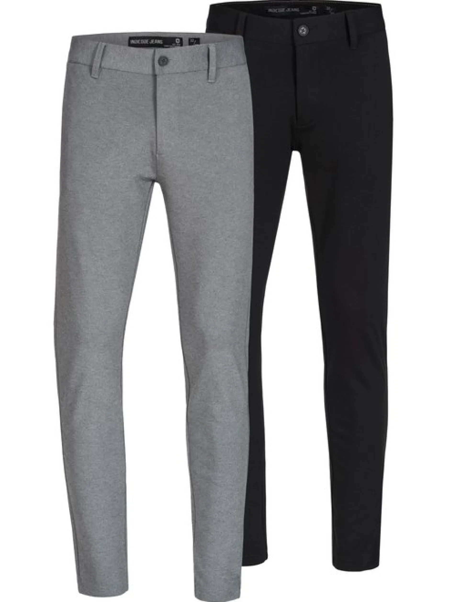 Indicode Herren Chinohose - 2-Pack INBelford in grau mehrfarbig