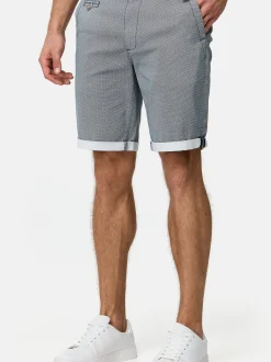Indicode Herren Chino Shorts - Cuba in hellblau blue stone
