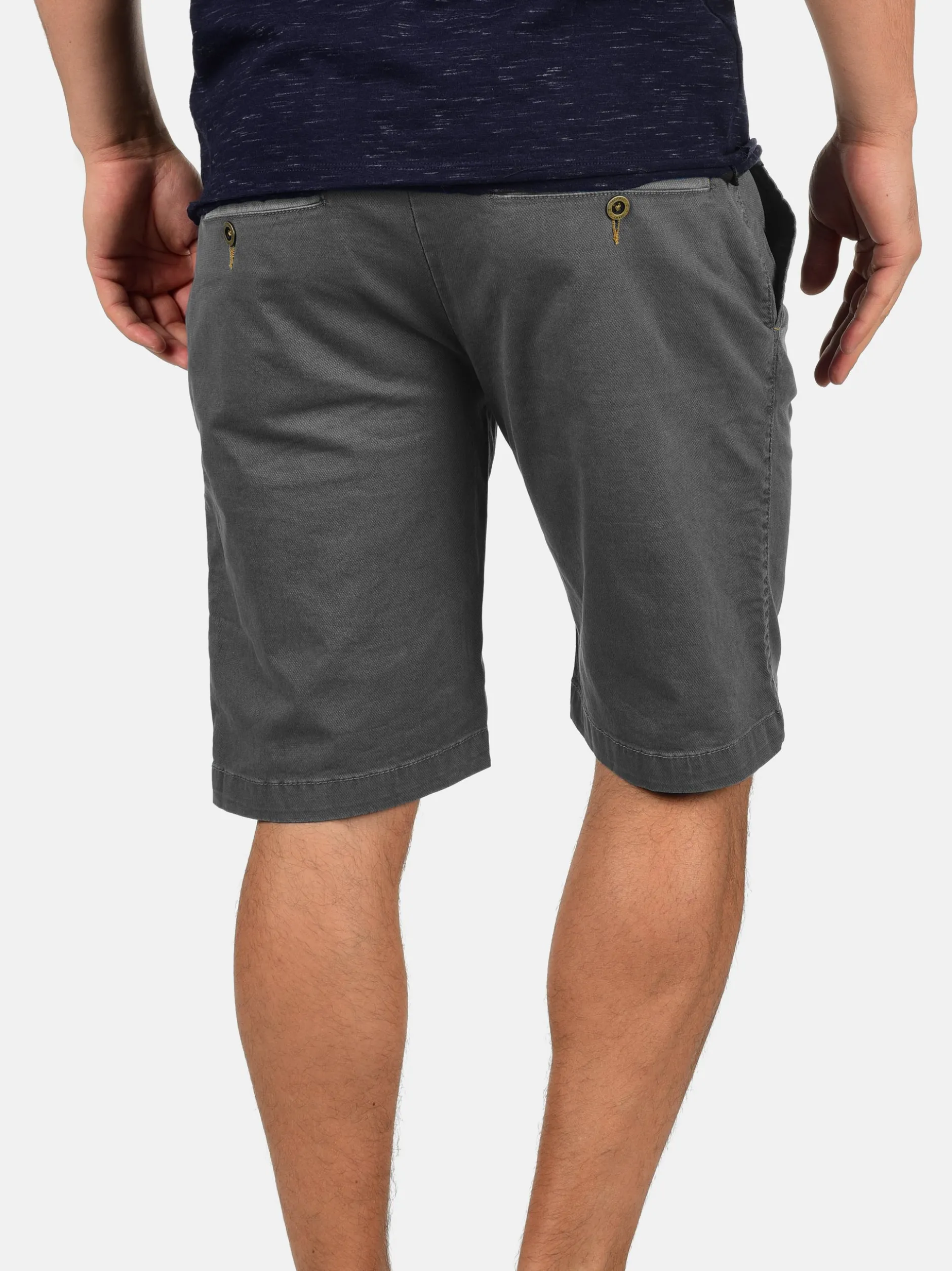 Indicode Herren Chinoshorts - IDMiko in grau