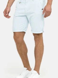 Indicode Herren Chino Shorts - Cuba in hellblau blau