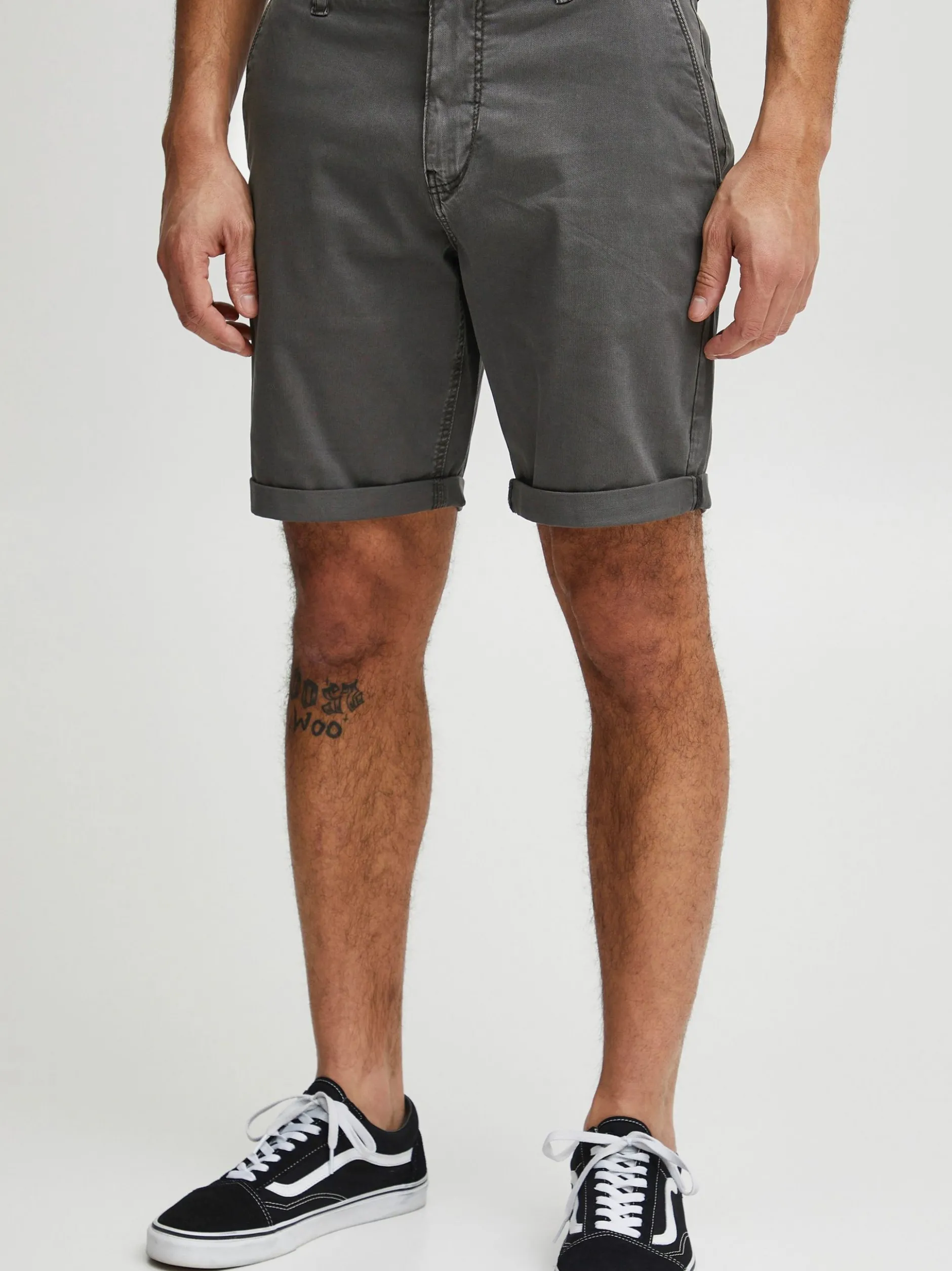 Indicode Herren Chinoshorts - IDLuca in grau