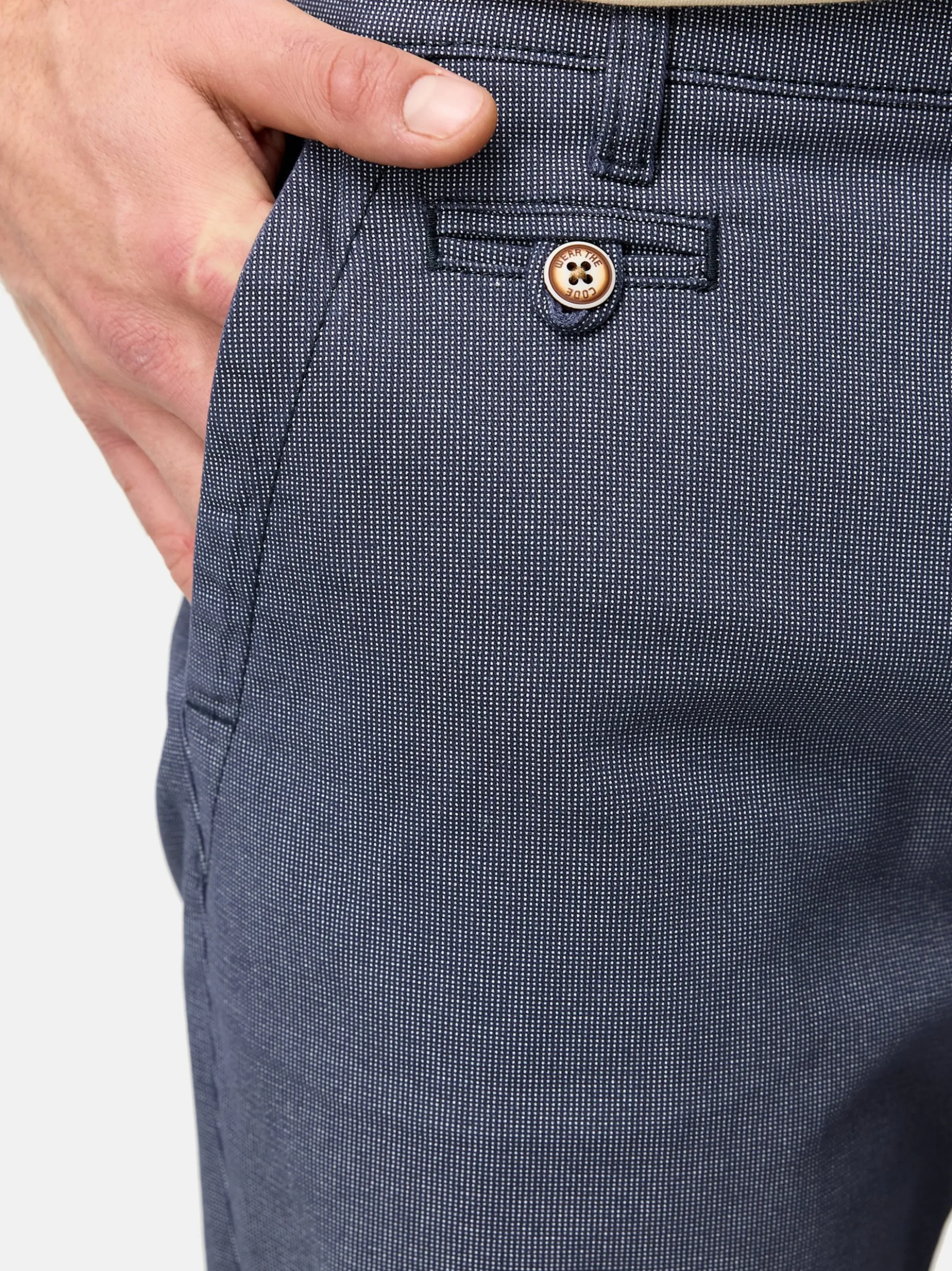 Indicode Herren Chino Shorts - Cuba in indigo marine