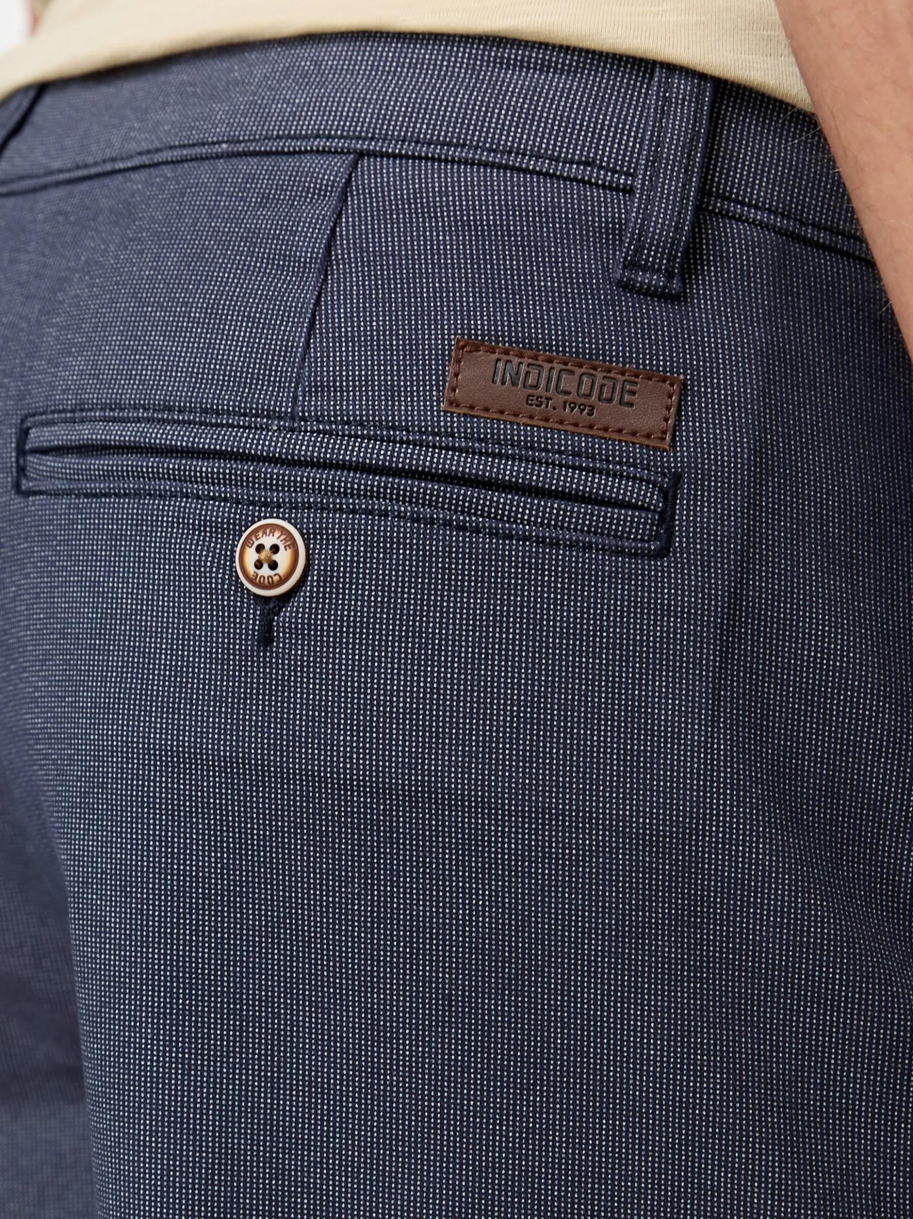 Indicode Herren Chino Shorts - Cuba in indigo marine