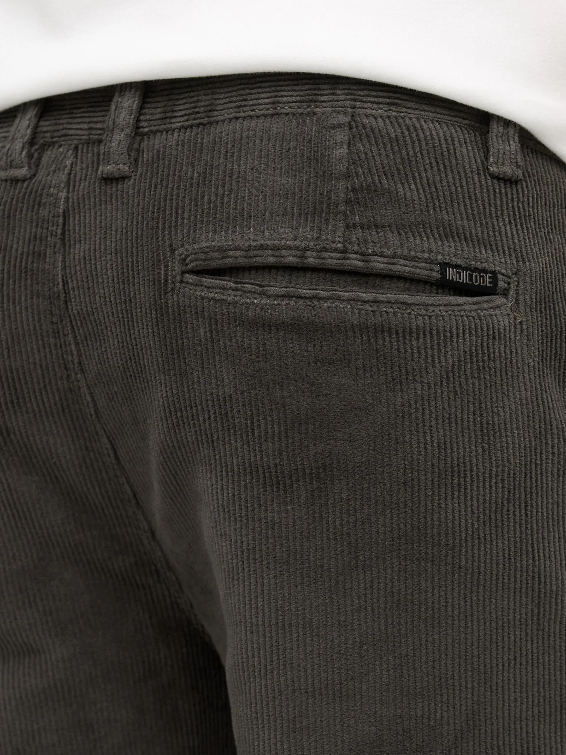 Indicode Herren Cordhose - INGustaf in anthrazit