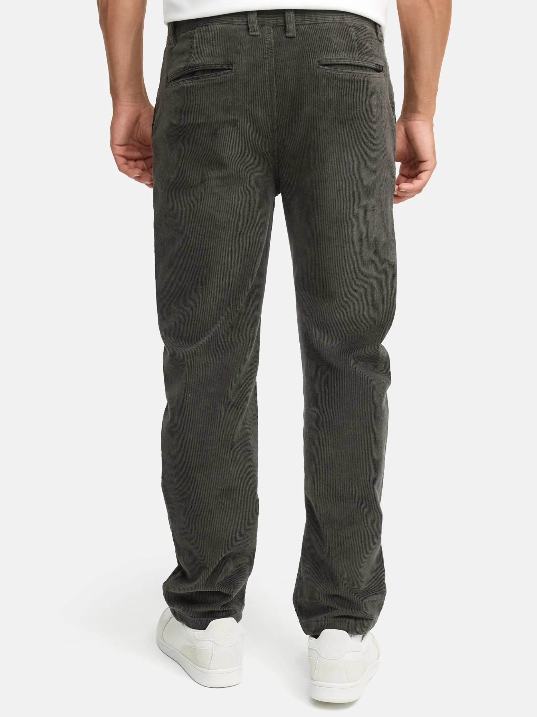 Indicode Herren Cordhose - INGustaf in anthrazit
