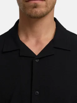 Indicode Herren Hemd Kurzarm - INDaminos Shirt in schwarz