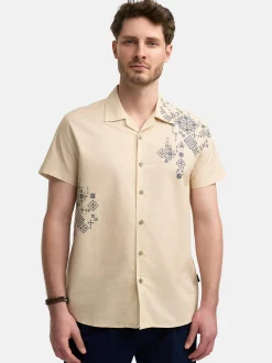 Indicode Herren Hemd Kurzarm - INCotta in aqua blau