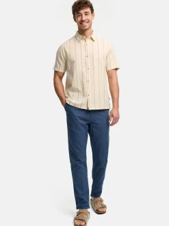 Indicode Herren Hemd Kurzarm - INJulio in beige