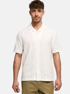 Indicode Herren Hemd Kurzarm - INWallz in vanille beige