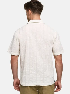 Indicode Herren Hemd Kurzarm - INWallz in vanille beige