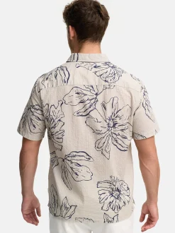 Indicode Herren Hemd Kurzarm - INGarbo in beige grau