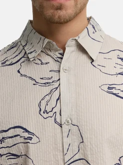 Indicode Herren Hemd Kurzarm - INGarbo in beige grau