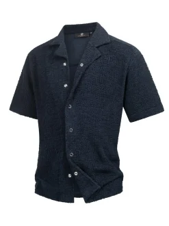Indicode Herren Hemd Kurzarm - INRaney in marine