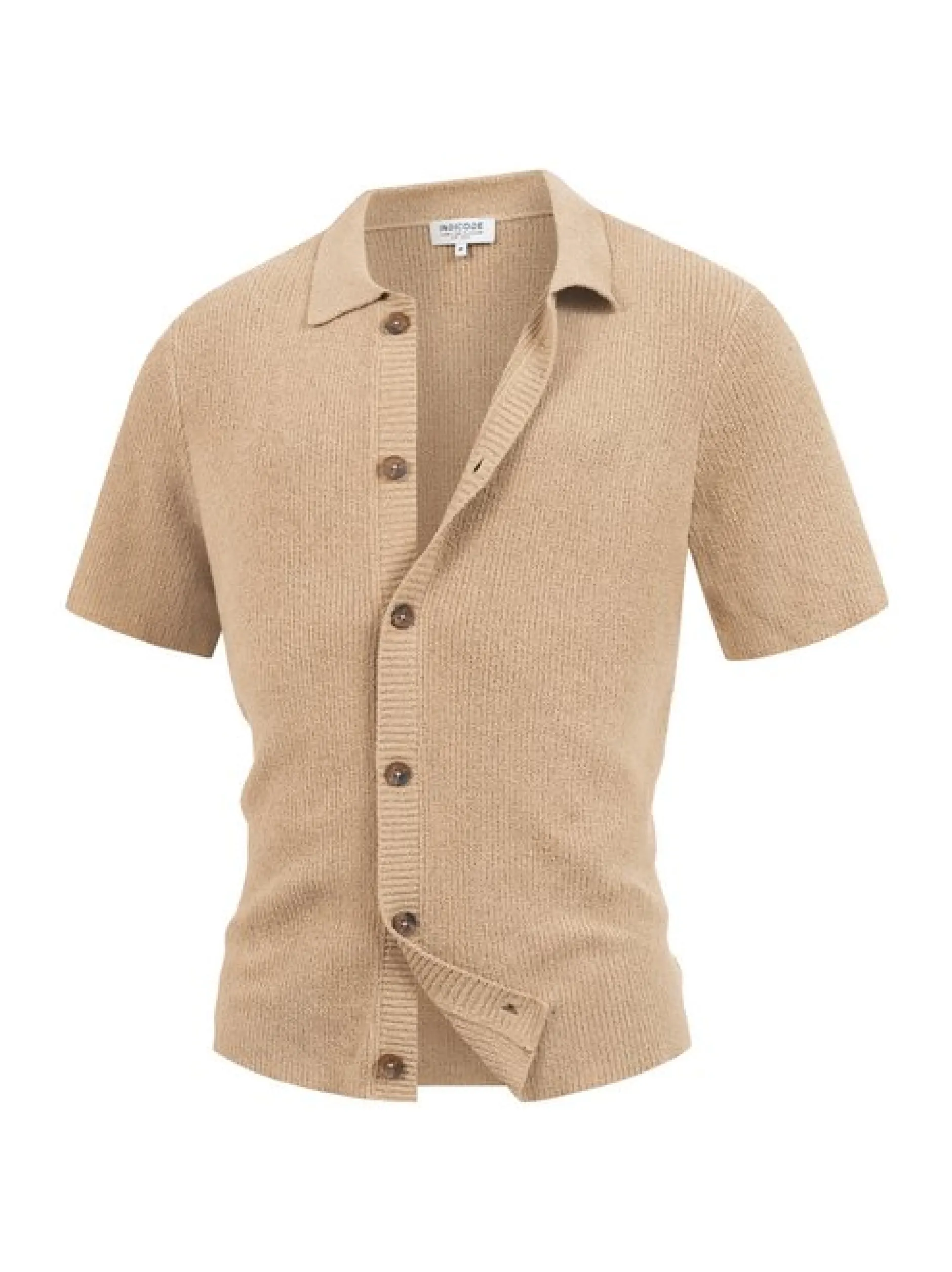 Indicode Herren Hemd Kurzarm - INDaxmark in beige sand