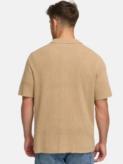 Indicode Herren Hemd Kurzarm - INDaxmark in beige sand