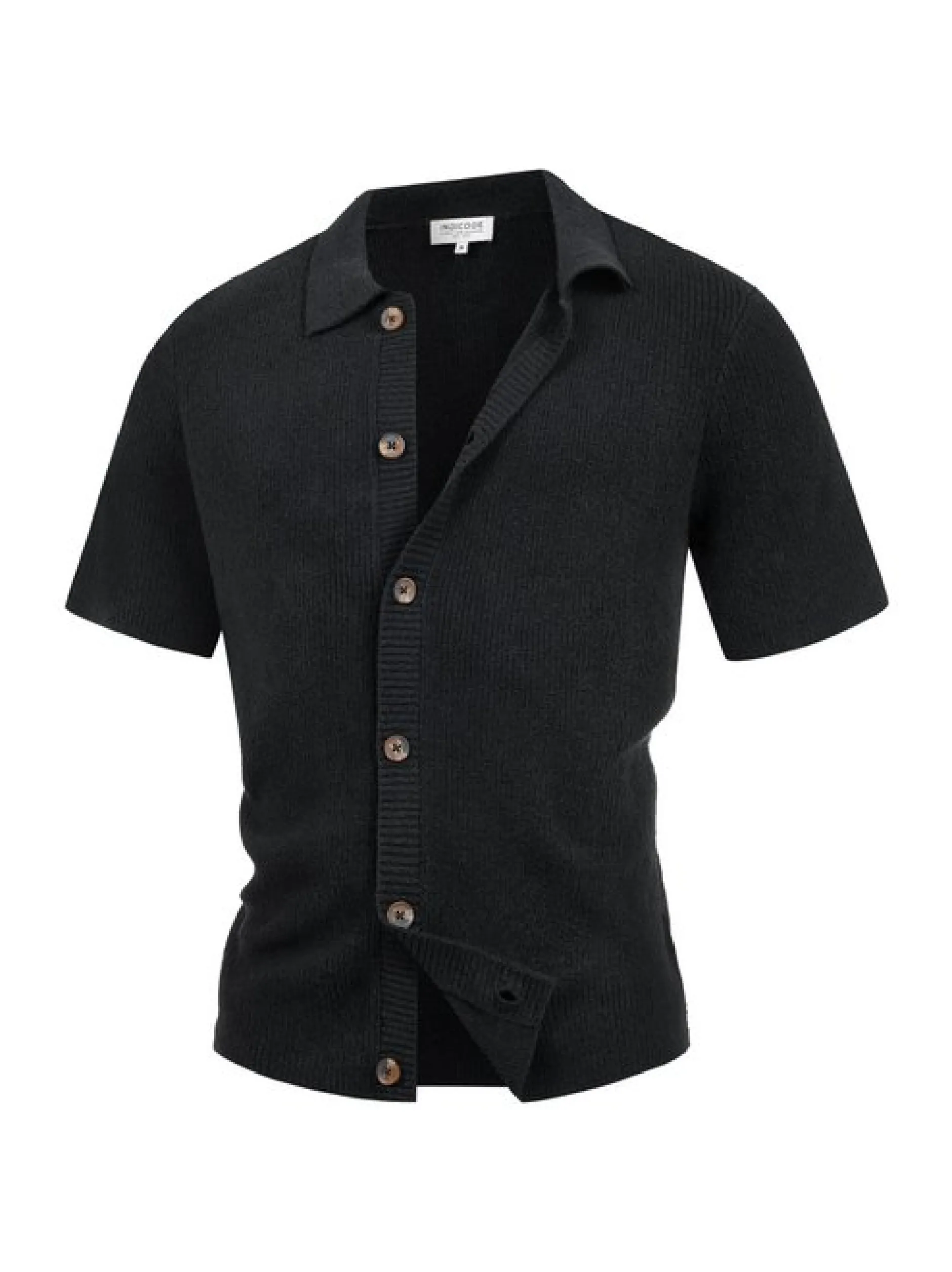 Indicode Herren Hemd Kurzarm - INDaxmark in schwarz