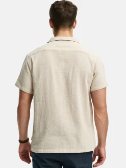 Indicode Herren Hemd Kurzarm - INCosby in beige taupe