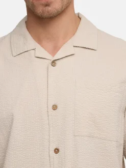 Indicode Herren Hemd Kurzarm - INDriller in beige taupe