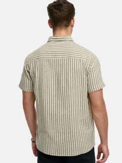 Indicode Herren Hemd Kurzarm - INKiss in khaki