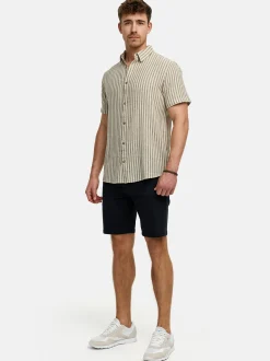 Indicode Herren Hemd Kurzarm - INKiss in khaki