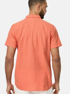 Indicode Herren Hemd Kurzarm - INGunther in orange pink