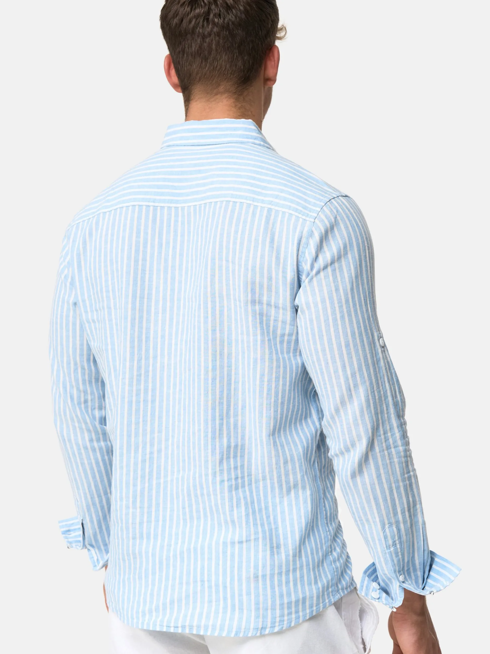 Indicode Herren Hemd Langarm - Brayden in hellblau