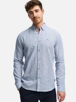 Indicode Herren Hemd Langarm - INTerra in aqua blau