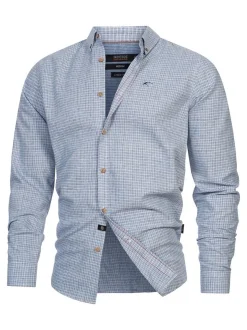 Indicode Herren Hemd Langarm - INTerra in aqua blau